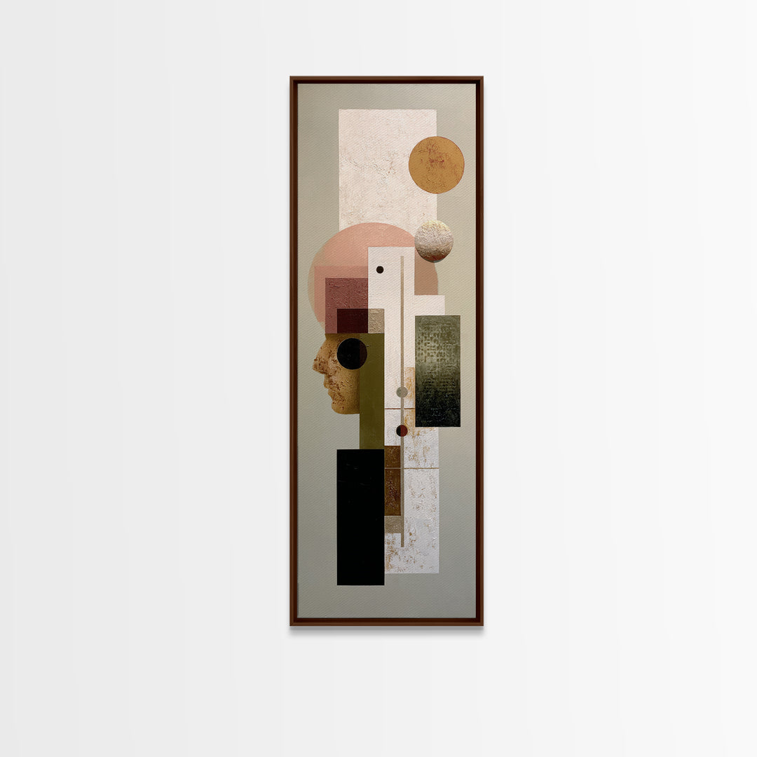 Minimal Moon over a Pale Ocean Canvas Print, Minimalist Art, Luxury Decor, Living Room Decor, Fine Art, Minimal, Art Prints, MIN-1x3-21