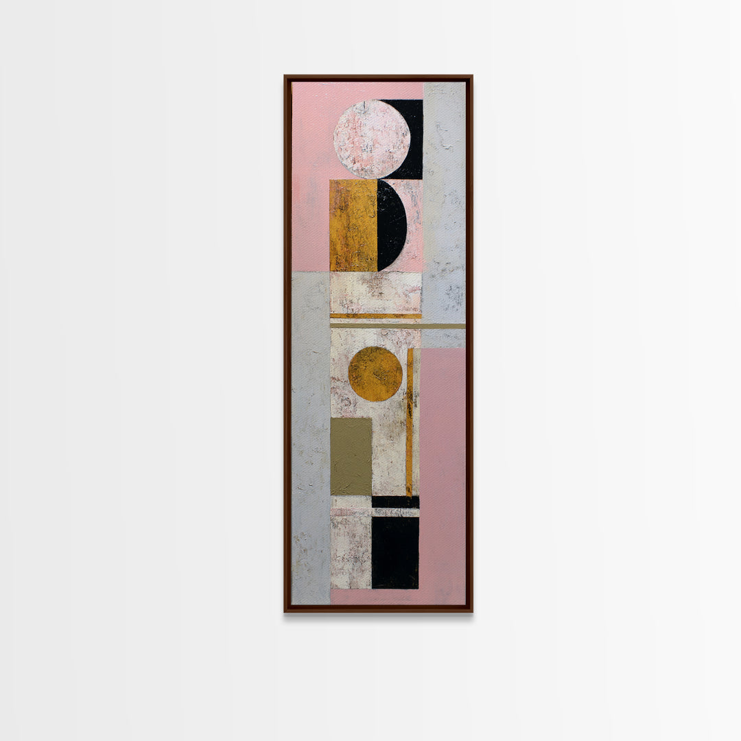 Simple Geometric Sun Canvas Print, Minimalist Art, Boho, Living Room Decor, Abstract Art, Minimal, Abstract Painting, MIN-1x3-27