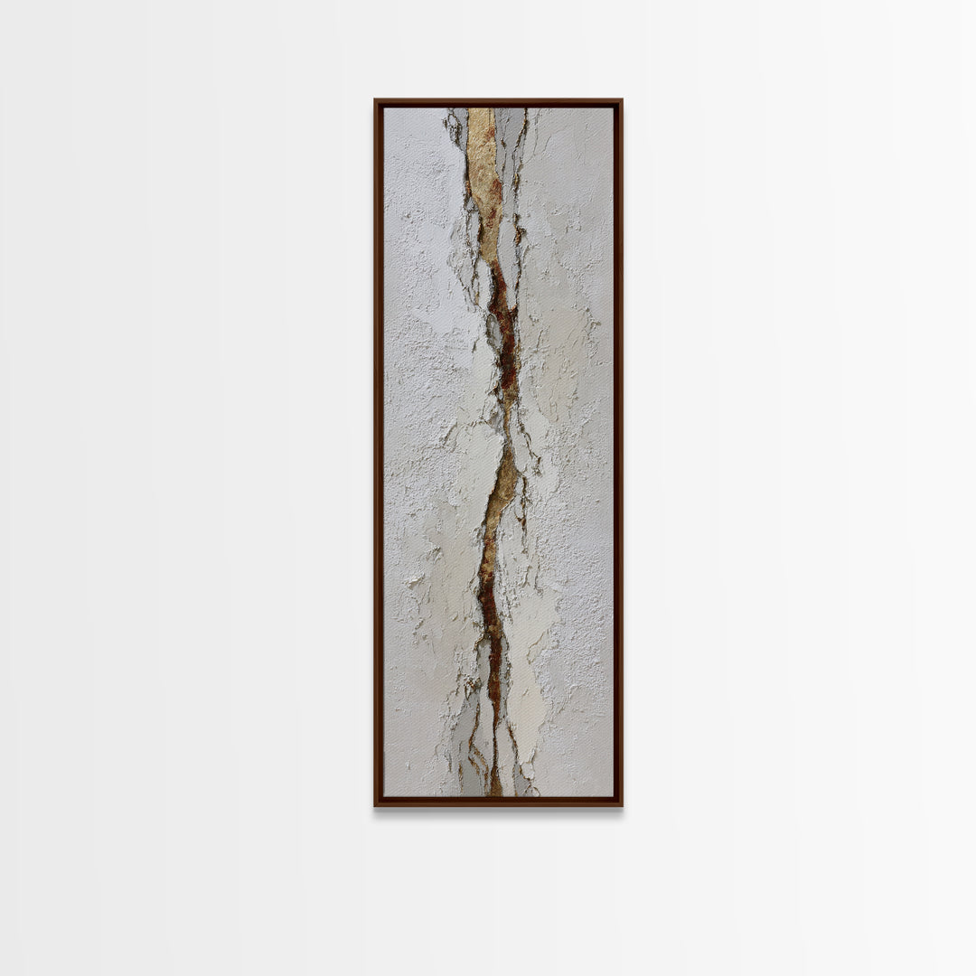 White on White Plaster Texture Study Canvas Print, Minimalist Art, Wall Decor, Living Room Decor, Minimal, Abstract Art, MIN-1x3-28