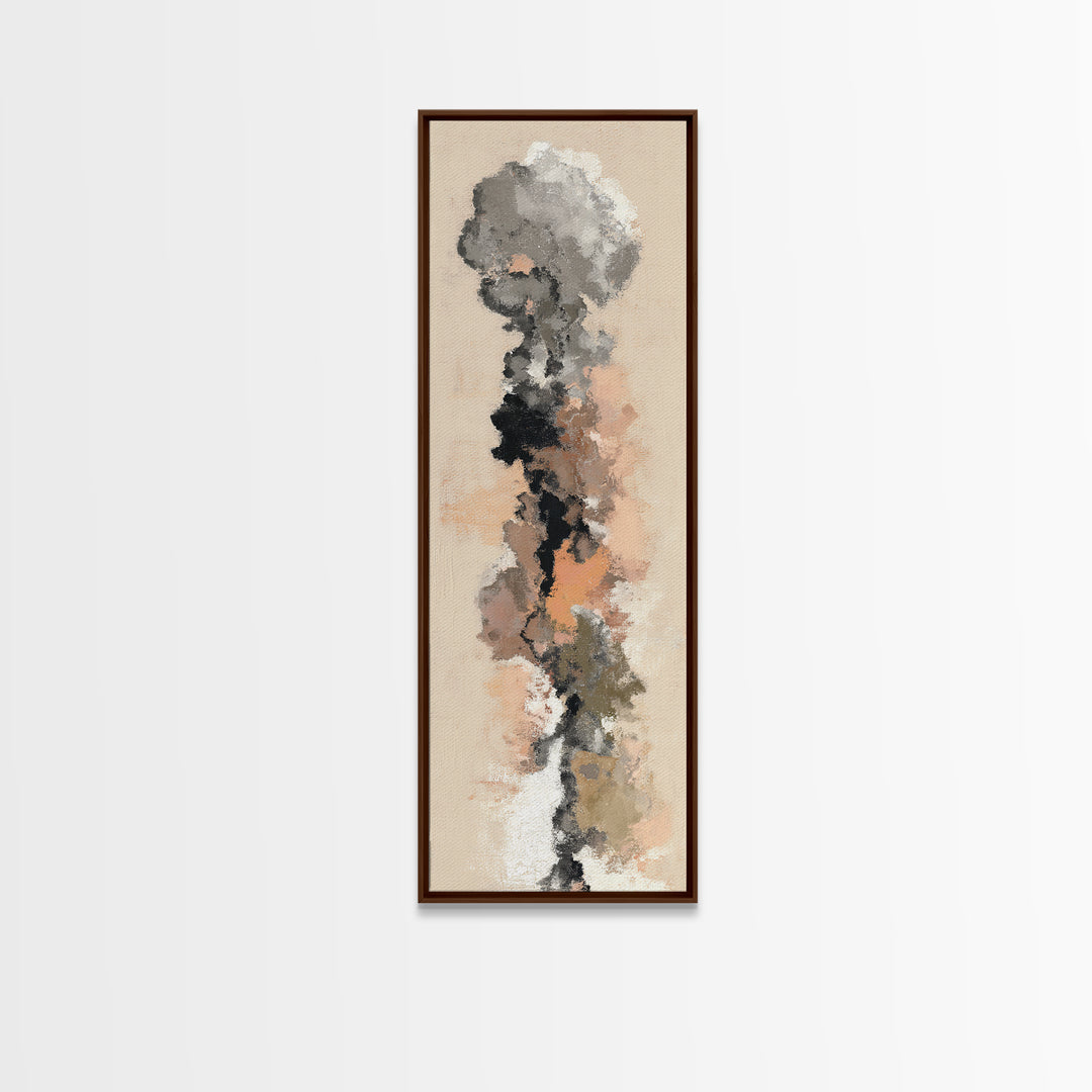 Small Cloud Study Canvas Print, Minimalist Art, Black Art, Living Room Decor, Fine Art, Minimal, Minimalist Wall Art, MIN-1x3-33