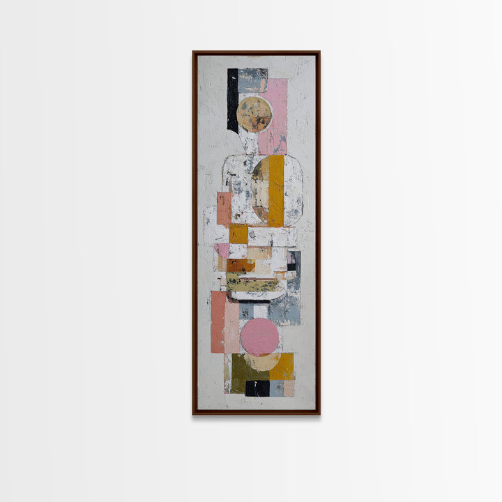 White on White Plaster Texture Study Framed Canvas Print, Minimalist Art, Printables, Living Room Decor, Fine Art, Minimal, MIN-1x3-52