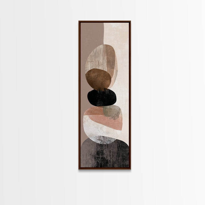 Two Overlapping Organic Shapes Canvas Print, Minimalist Art, Abstract Wall Art, Living Room Decor, Fine Art, Minimal, MIN-1x3-55
