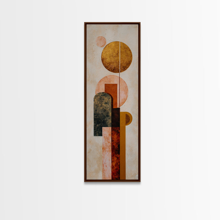 Minimal Moon over a Pale Ocean Framed Canvas Print, Minimalist Art, Wall Art, Living Room Decor, Fine Art, Minimal, MIN-1x3-69