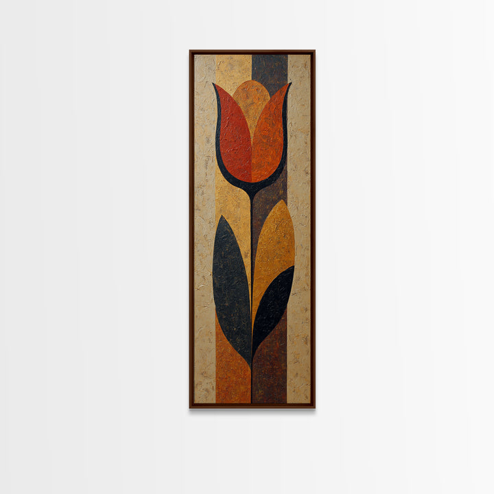 Single Flower Stem Canvas Print, Minimalist Art, Living Room Decor, Minimal, Modern Decor, Fine Art Print, Statement Artwork, MIN-1x3-72