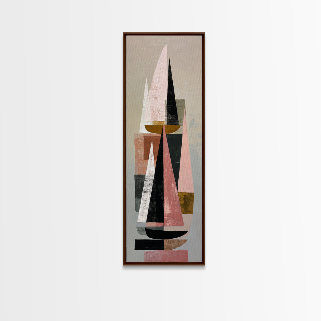 Tiny Sailboat under Open Sky Framed Canvas Print, Minimalist Art, Fine Art Print, Living Room Decor, Fine Art, Minimal, MIN-1x3-74
