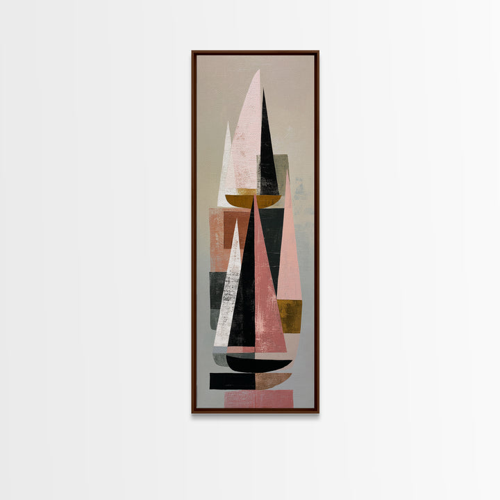 Tiny Sailboat under Open Sky Framed Canvas Print, Minimalist Art, Fine Art Print, Living Room Decor, Fine Art, Minimal, MIN-1x3-74