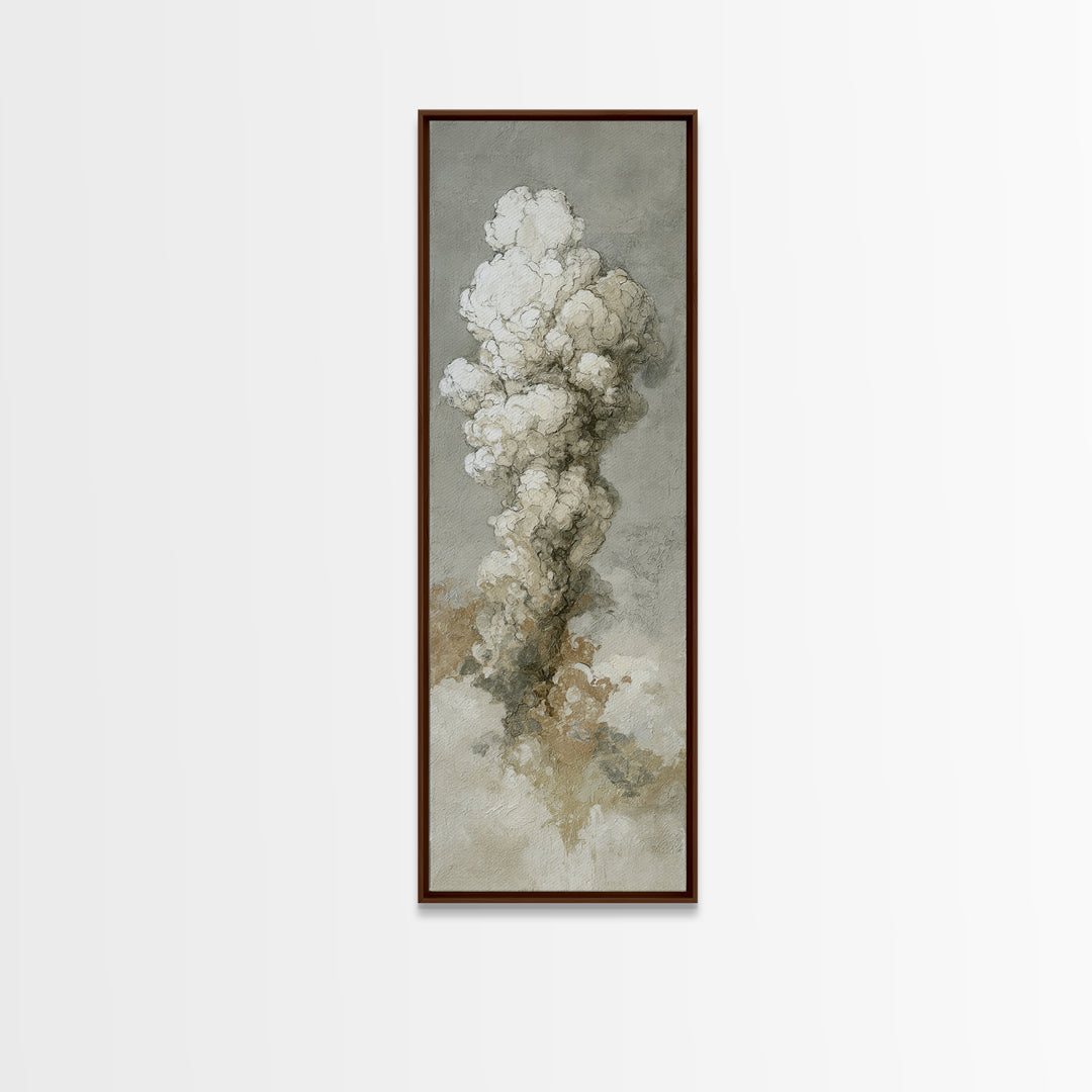 Small Cloud Study Canvas Print, Minimalist Art, Living Room Decor, Minimal, Modern Decor, Fine Art Print, Statement Artwork, MIN-1x3-81