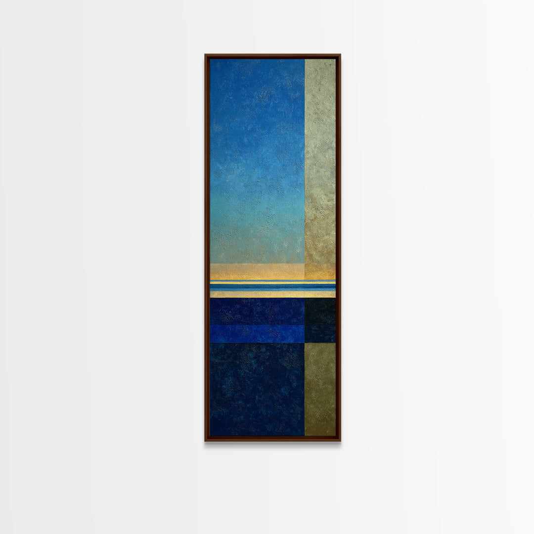 Simple Blue Horizon Canvas Print, Minimalist Art, Wall Art, Living Room Decor, Fine Art, Minimal, Large Wall Art, Movie Poster, MIN-1x3-90