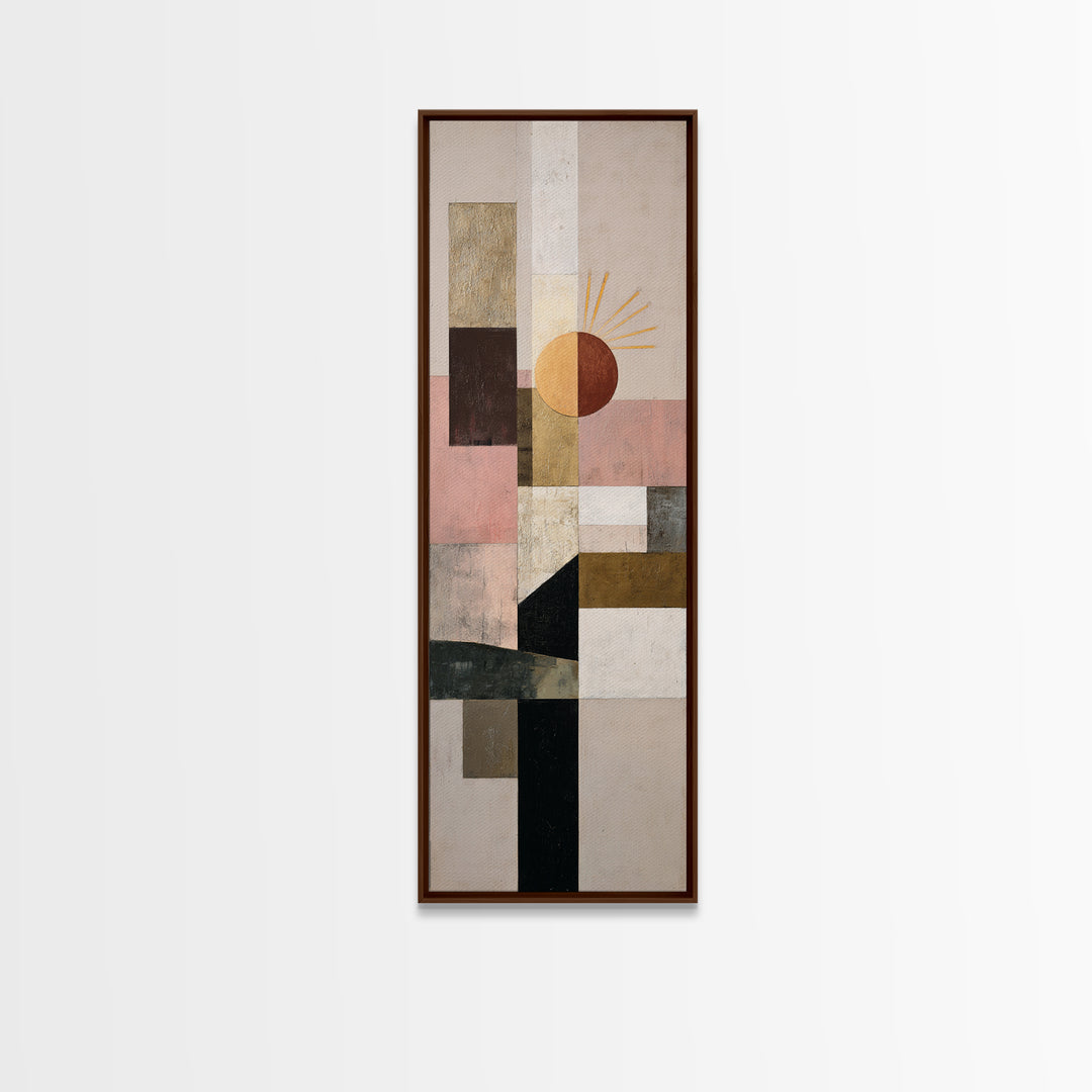 Simple Geometric Sun Canvas Print, Minimalist Art, Luxury Decor, Living Room Decor, Abstract Art, Minimal, Art Prints, MIN-1x3-99