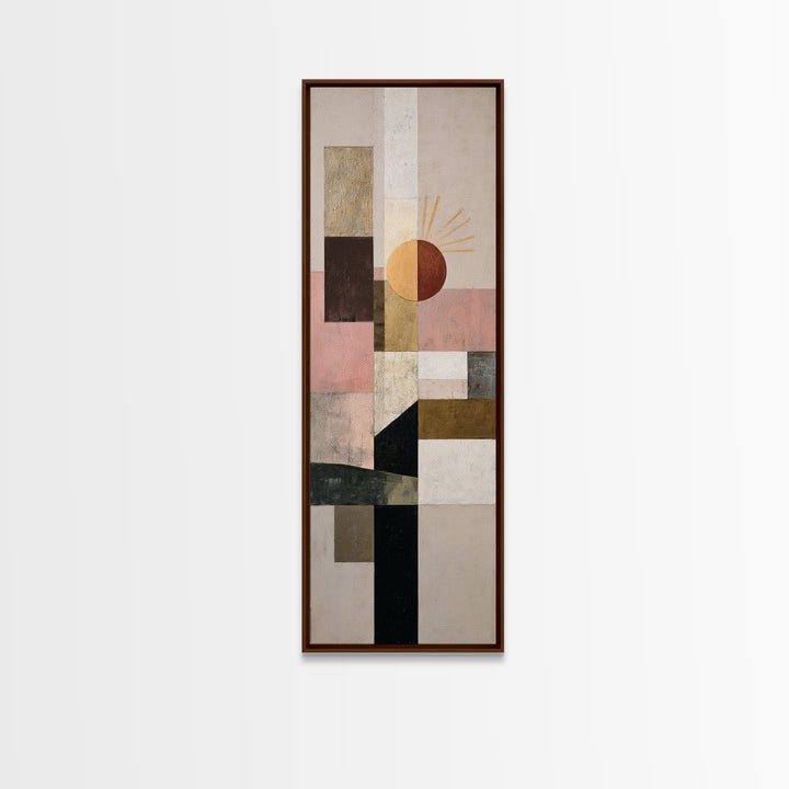 Simple Geometric Sun Canvas Print, Minimalist Art, Luxury Decor, Living Room Decor, Abstract Art, Minimal, Art Prints, MIN-1x3-99
