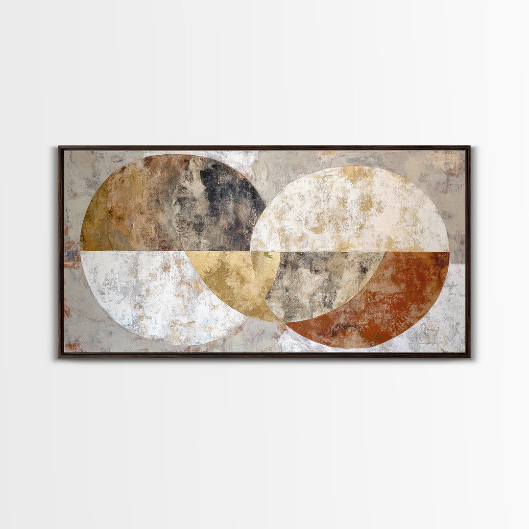 Two Overlapping Organic Shapes Framed Canvas Print, Minimalist Art, Home Decor, Living Room Decor, Abstract Art, Minimal, MIN-2x1-15