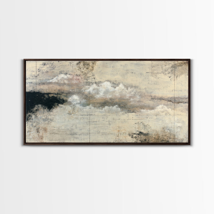 Small Cloud Study Canvas Print, Minimalist Art, Digital Prints, Living Room Decor, Minimal, Printable Art, Abstract Wall Art, MIN-2x1-17