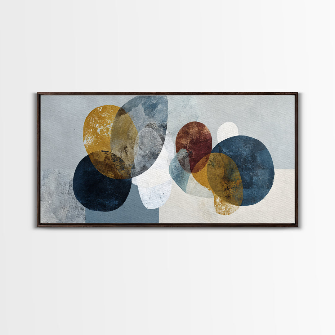 Two Overlapping Organic Shapes Canvas Print, Minimalist Art, Digital Print, Living Room Decor, Abstract Art, Minimal, MIN-2x1-63