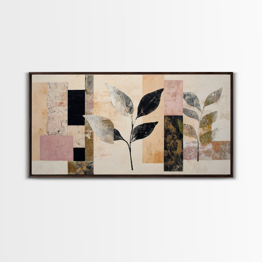 Minimal Branch Silhouette Canvas Print, Minimalist Art, Modern Wall Art, Living Room Decor, Fine Art, Minimal, MIN-2x1-71