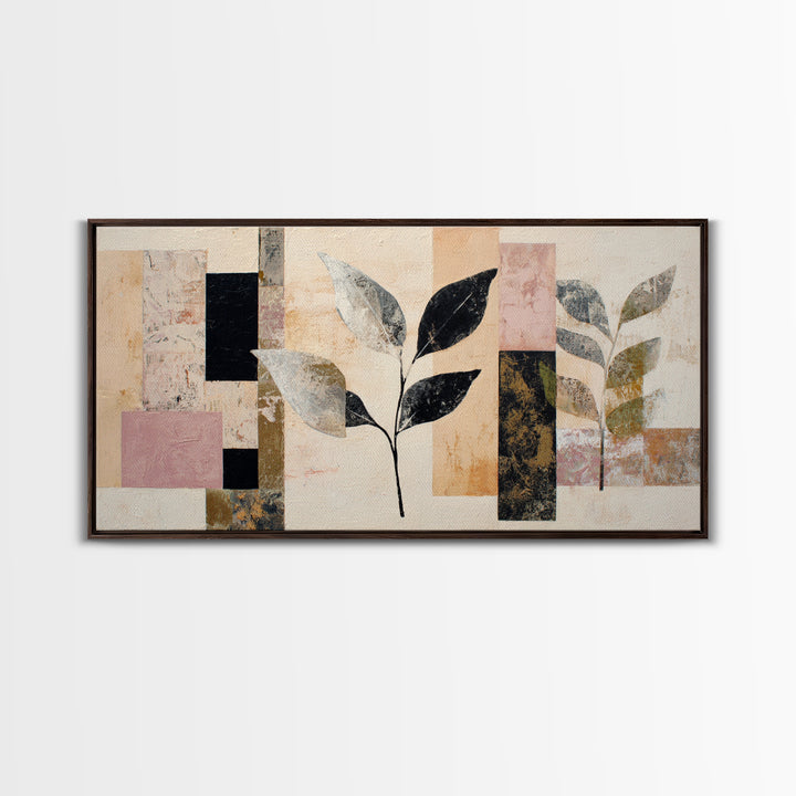 Minimal Branch Silhouette Canvas Print, Minimalist Art, Modern Wall Art, Living Room Decor, Fine Art, Minimal, MIN-2x1-71