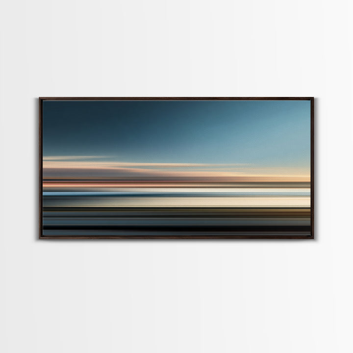 Simple Blue Horizon Canvas Print, Minimalist Art, Printable Wall Art, Living Room Decor, Fine Art, Minimal, Abstract Wall Art, MIN-2x1-74