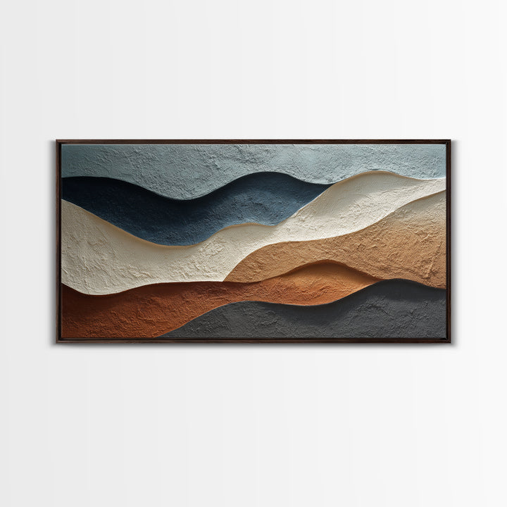 Minimal Abstract Wave Line Framed Canvas Print, Minimalist Art, Canvas Tote Bag, Living Room Decor, Abstract Art, Minimal, MIN-2x1-81