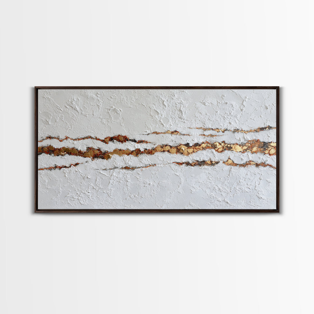 White on White Plaster Texture Study Framed Canvas Print, Minimalist Art, Digital Print, Living Room Decor, Fine Art, Minimal, MIN-2x1-84