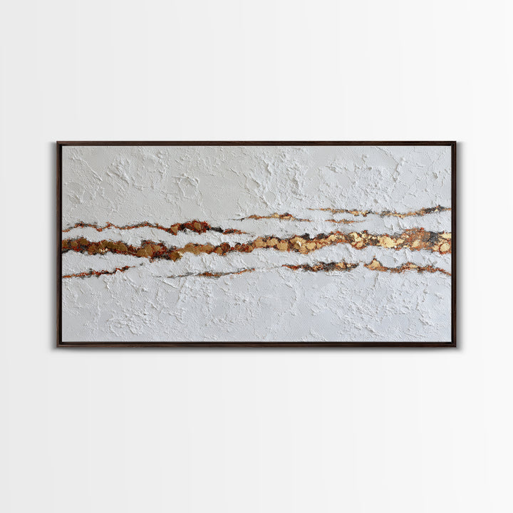 White on White Plaster Texture Study Framed Canvas Print, Minimalist Art, Digital Print, Living Room Decor, Fine Art, Minimal, MIN-2x1-84