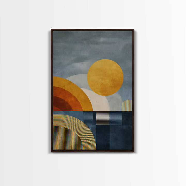 Simple Geometric Sun Canvas Print, Minimalist Art, Digital Prints, Living Room Decor, Abstract Art, Minimal, Printable Art, MIN-2x3-23
