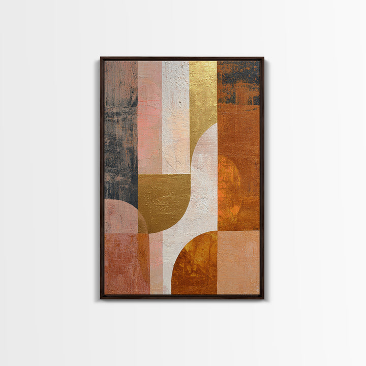 Single Gold Line Curve on Charcoal Framed Canvas Print, Minimalist Art, Art Print, Living Room Decor, Fine Art, Minimal, MIN-2x3-25