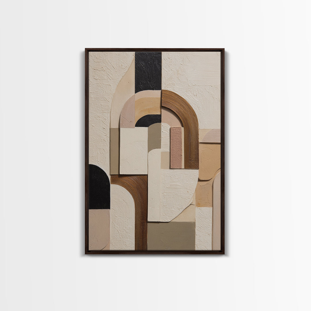 Two Overlapping Organic Shapes Canvas Print, Minimalist Art, Home Decor, Living Room Decor, Abstract Art, Minimal, Movie Poster, MIN-2x3-27