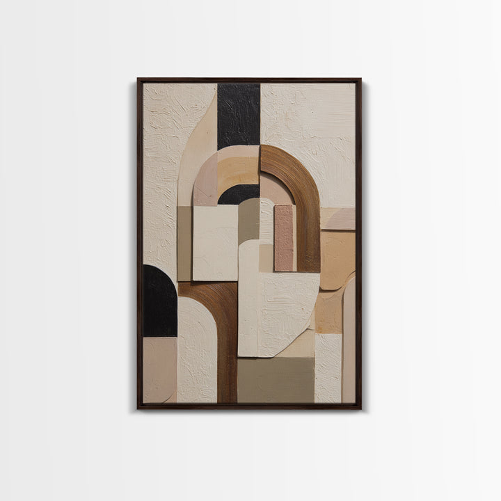 Two Overlapping Organic Shapes Canvas Print, Minimalist Art, Home Decor, Living Room Decor, Abstract Art, Minimal, Movie Poster, MIN-2x3-27