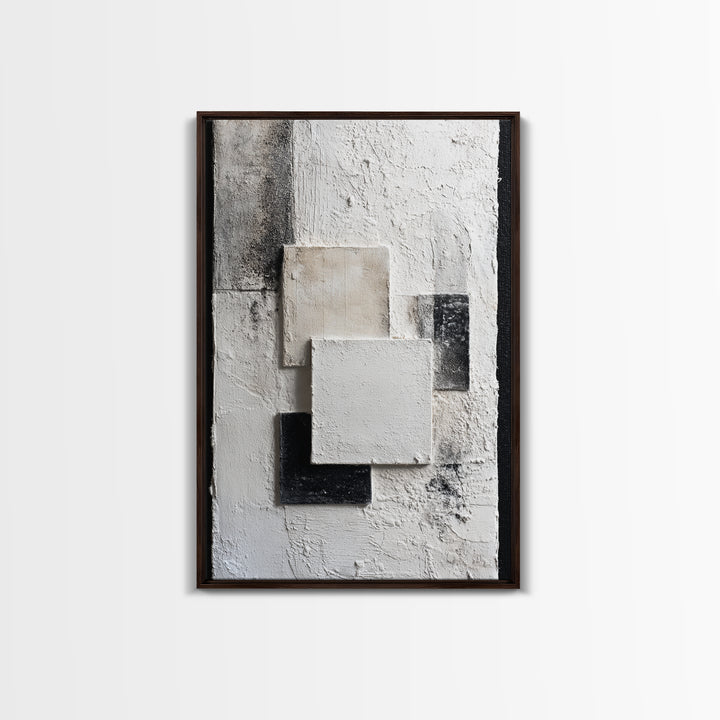 Two Overlapping Organic Shapes Framed Canvas Print, Minimalist Art, Room Decor, Living Room Decor, Abstract Art, Minimal, MIN-2x3-3