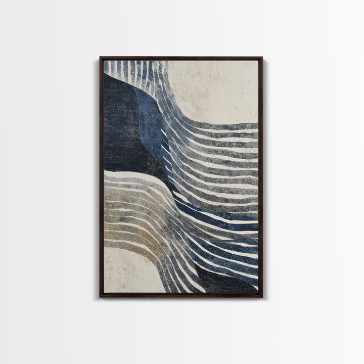 Minimal Abstract Wave Line Canvas Print, Minimalist Art, Large Wall Art, Living Room Decor, Minimal, Japanese Wall Art, MIN-2x3-45