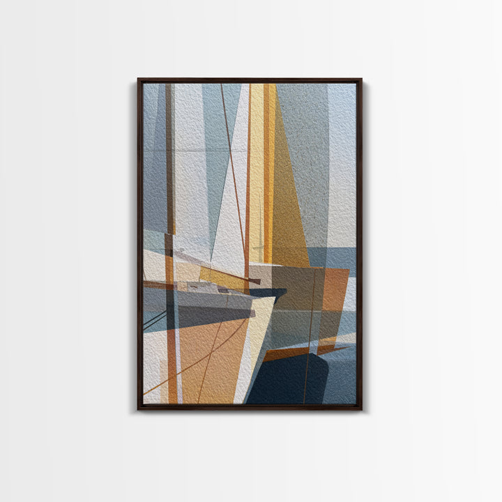 Tiny Sailboat under Open Sky Canvas Print, Minimalist Art, Art Print, Living Room Decor, Fine Art, Minimal, Abstract Wall Art, MIN-2x3-70
