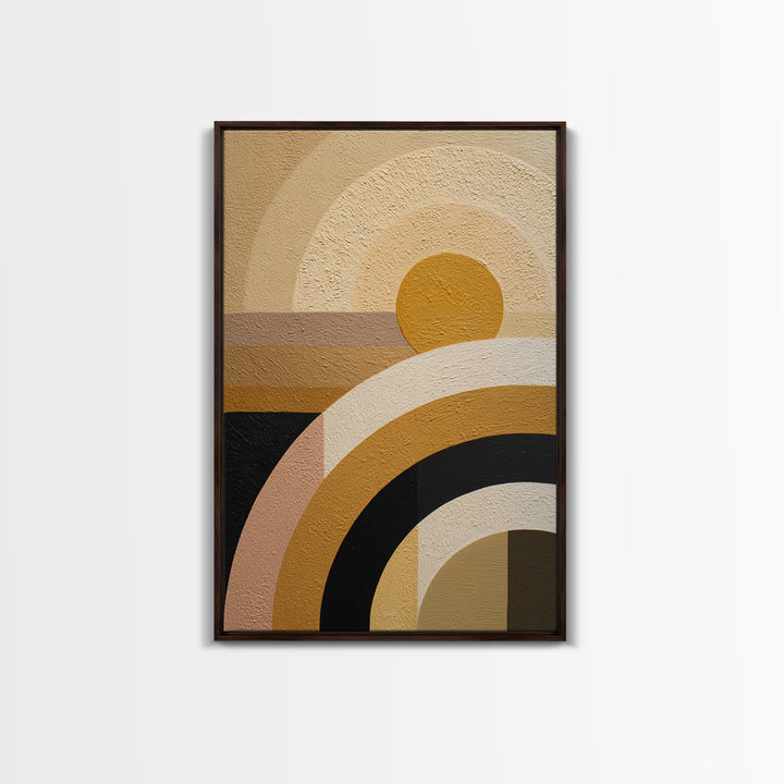 Simple Geometric Sun Canvas Print, Minimalist Art, Black Art, Living Room Decor, Fine Art, Minimal, Minimalist Wall Art, MIN-2x3-71