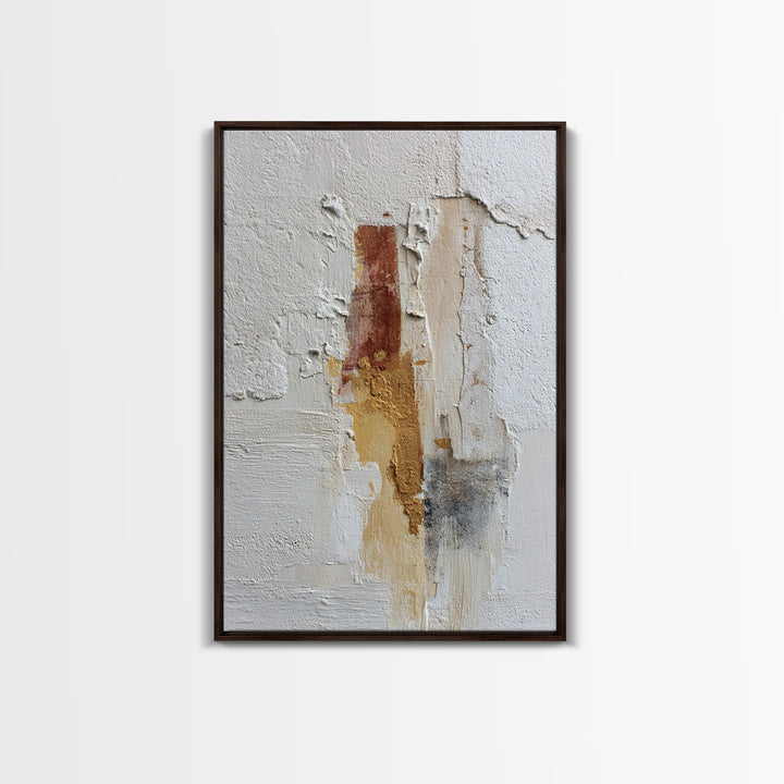 White on White Plaster Texture Study Canvas Print, Minimalist Art, Art Prints, Living Room Decor, Oil Painting, Minimal, MIN-2x3-72