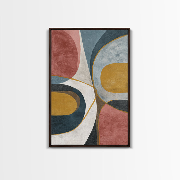 Single Gold Line Curve on Charcoal Framed Canvas Print, Minimalist Art, Printable Art, Living Room Decor, Abstract Art, Minimal, MIN-2x3-73