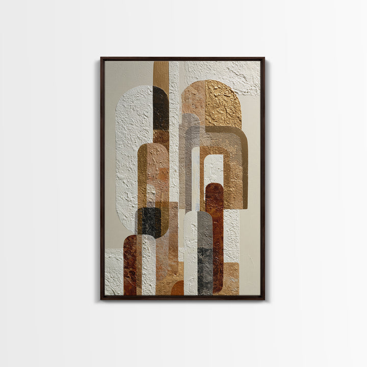 Two Overlapping Organic Shapes Framed Canvas Print, Minimalist Art, Digital Print, Living Room Decor, Abstract Art, Minimal, MIN-2x3-75