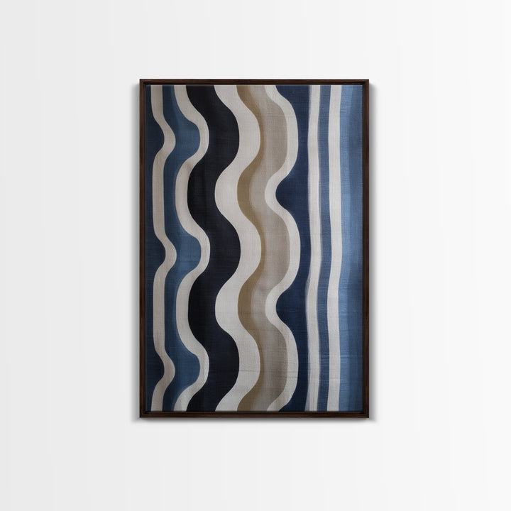 Minimal Abstract Wave Line Framed Canvas Print, Minimalist Art, Digital Print, Living Room Decor, Abstract Art, Minimal, MIN-2x3-93