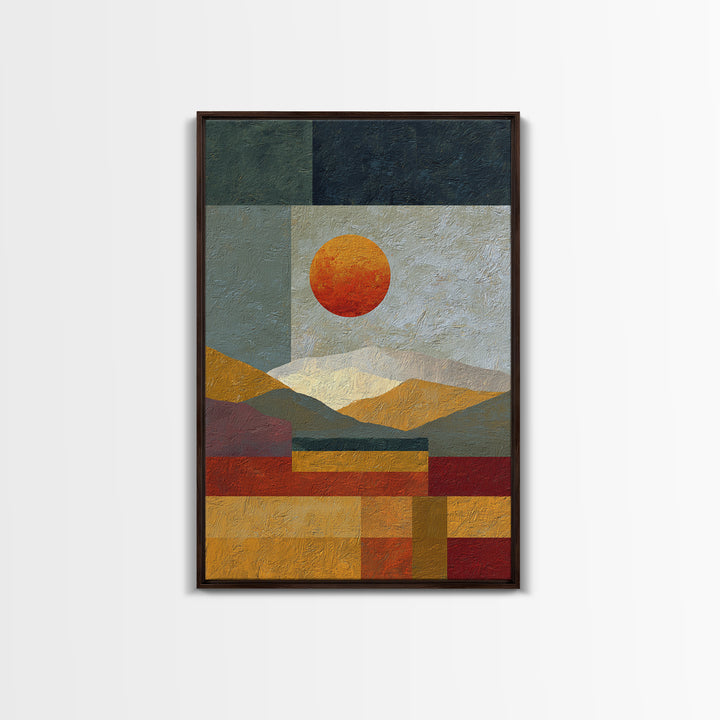Simple Geometric Sun Canvas Print, Minimalist Art, Modern Art, Living Room Decor, Abstract Art, Minimal, Minimalist Decor, MIN-2x3-95