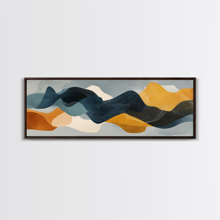 Minimal Abstract Wave Line Canvas Print, Minimalist Art, Abstract Wall Art, Living Room Decor, Minimal, Fine Art Print, MIN-3x1-29