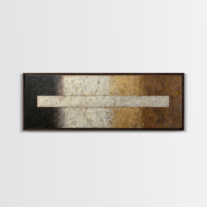 Calm Rectangle Composition Canvas Print, Minimalist Art, Neutral Decor, Living Room Decor, Fine Art, Minimal, Home Decor, MIN-3x1-40