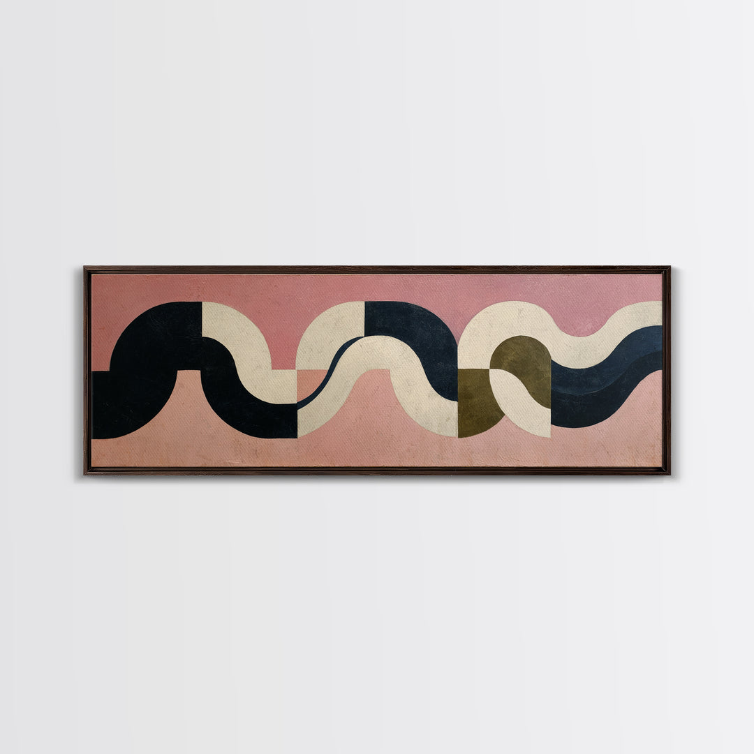 Minimal Abstract Wave Line Framed Canvas Print, Minimalist Art, Canvas Tote Bag, Living Room Decor, Abstract Art, Minimal, MIN-3x1-5