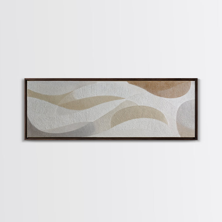 White on White Plaster Texture Study Framed Canvas Print, Minimalist Art, Minimalist Decor, Living Room Decor, Minimal, MIN-3x1-56