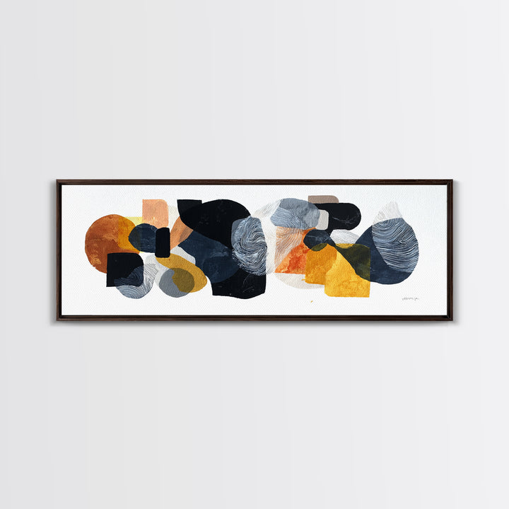 Minimal Cat Line Drawing Framed Canvas Print, Minimalist Art, Contemporary Art, Living Room Decor, Abstract Art, Minimal, MIN-3x1-63