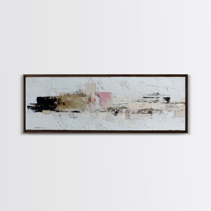 White on White Plaster Texture Study Canvas Print, Minimalist Art, Wall Decor, Living Room Decor, Minimal, Abstract Art, MIN-3x1-80