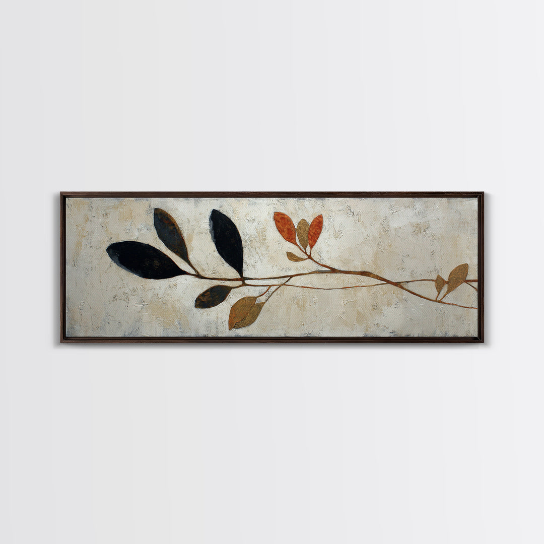 Minimal Branch Silhouette Canvas Print, Minimalist Art, Digital Prints, Living Room Decor, Fine Art, Minimal, Printable Art, MIN-3x1-91