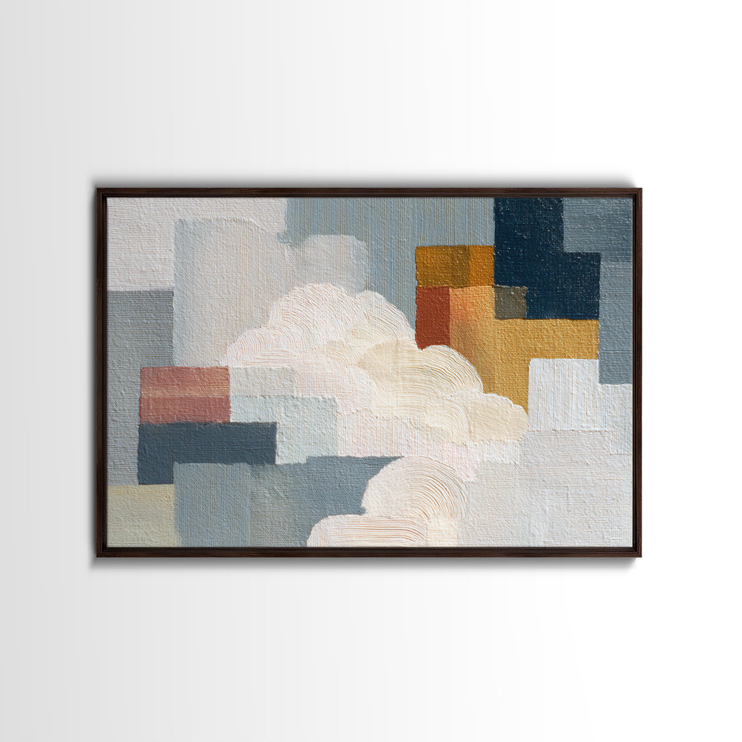 Small Cloud Study Canvas Print, Minimalist Art, Living Room Decor, Minimal, Modern Decor, Fine Art Print, Statement Artwork, MIN-3x2-1