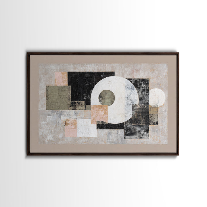 Monochrome Arch and Shadow Composition Canvas Print, Minimalist Art, Boho Wall Art, Living Room Decor, Fine Art, Minimal, MIN-3x2-12