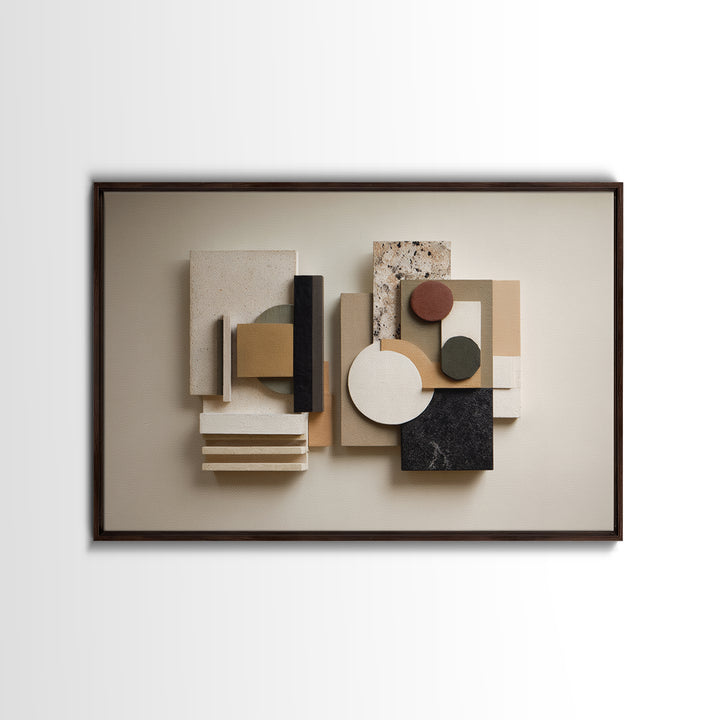 Quiet Stone Stack Framed Canvas Print, Minimalist Art, Printable Art, Living Room Decor, Abstract Art, Minimal, Neutral Decor, MIN-3x2-15