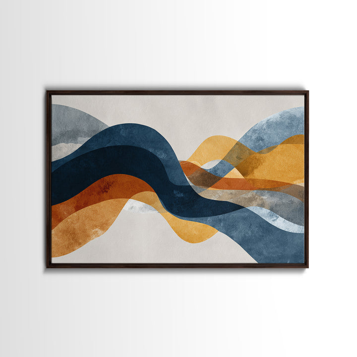 Minimal Abstract Wave Line Canvas Print, Minimalist Art, Unique Wall Art, Living Room Decor, Abstract Art, Minimal, MIN-3x2-17