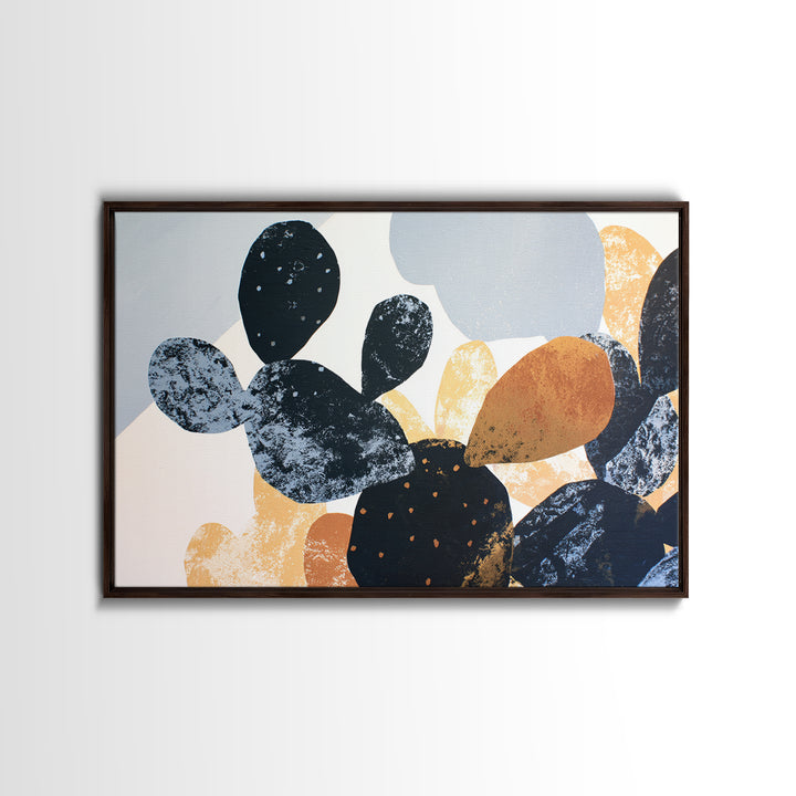 Black and White Cactus Silhouette Canvas Print, Minimalist Art, Gallery Decor, Living Room Decor, Fine Art, Minimal, Wall Art, MIN-3x2-48