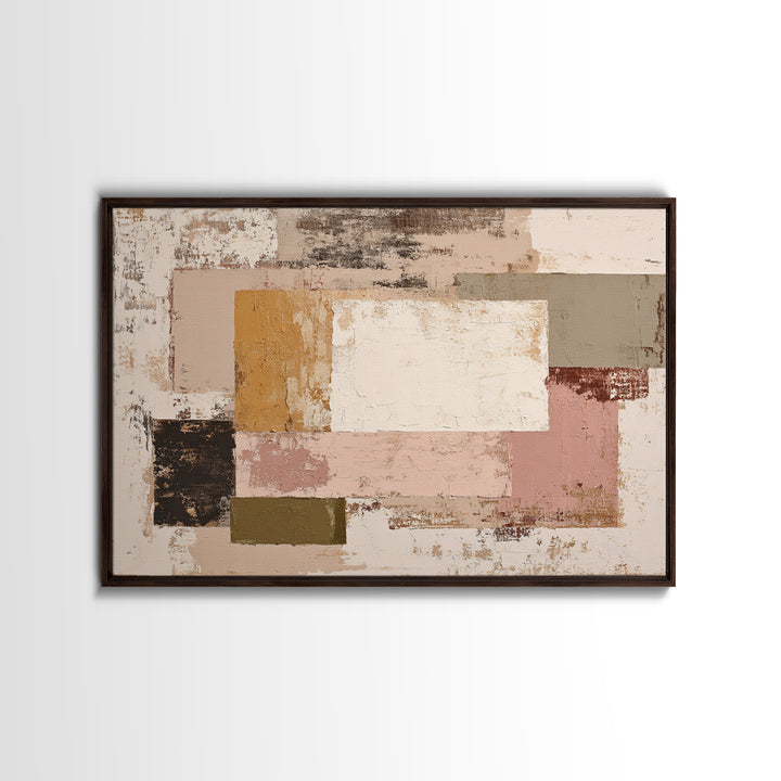 Calm Rectangle Composition Canvas Print, Minimalist Art, Modern Wall Art, Living Room Decor, Abstract Art, Minimal, MIN-3x2-52