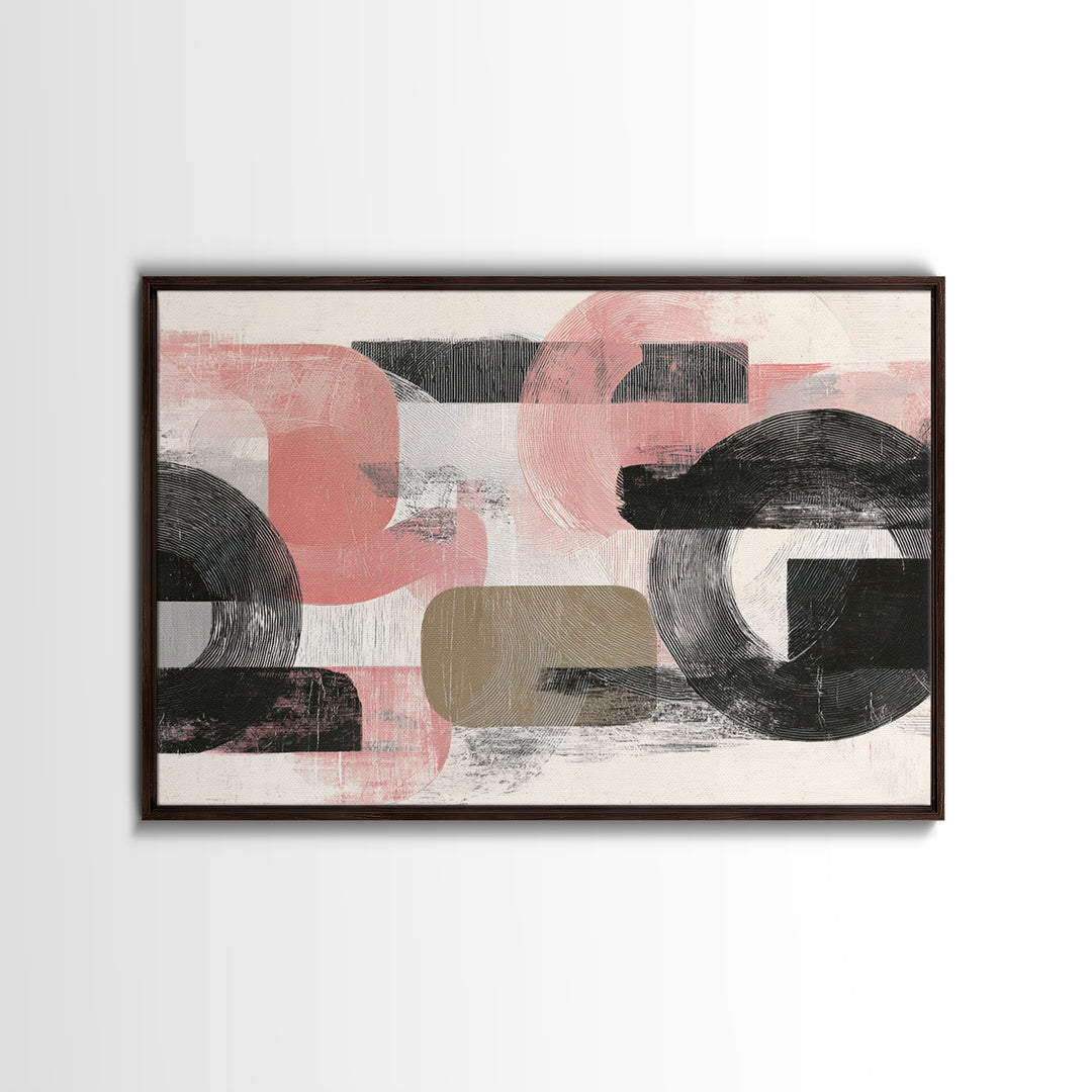 Small Black Bird Crossing White Space Framed Canvas Print, Minimalist Art, Art Prints, Living Room Decor, Oil Painting, Minimal, MIN-3x2-59